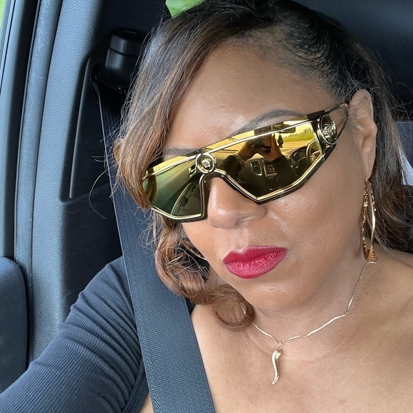 Unisex Men And Women - Versace Gold Sunglasses